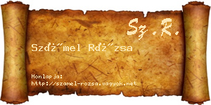 Számel Rózsa névjegykártya